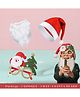 Puchku Christmas set of 3 christmas google beard Hat combo - Red