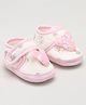 KIDSUN Sequins Embellished Cartoon Applique Detailed Bunny Printed Velcro Closure Booties - Pink