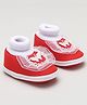 KIDSUN Butterfly Applique & Frill Detailed Booties - Red