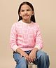 US Polo Assn Pullover Sweater With Text Design - Light Pink