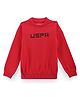 US Polo Assn Cotton Woven Full Sleeves Pullover Sweater With Brand Embroidery - Red