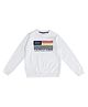 US Polo Assn Cotton Woven Full Sleeves Pullover Sweater With USA Flag Design - White