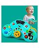 Chocozone Montessori Busy Board with Led Lights Travel Friendly Educational Gaming Console Preschool Toys for Kids Busy Board for Toddlers 1-3 Years (Blue)