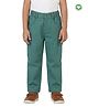 Pranava Organic Cotton Woven Solid Cargo Pants - Green