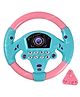 VikriDA Pretend Adventure Steering Wheel for Kids | Early Education Driving Toy with Light Music (Pink)