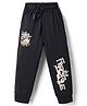 Smarty Boys Sinker Knit Full Length Lounge Pant with Text Print - Black