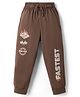 Smarty Boys Sinker Knit Full Length Lounge Pant with Text Print - Brown