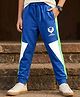 Pine Kids Knit Full Length  Cut & Sew Lounge Pant with Text Print - Navy Blue