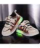 Maimne Mesh Detailed Velcro Closure LED Shoes - Multi Colour