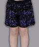Lil' Drama Velvet Knit Sequins Embellished Shorts - Navy Blue