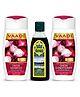 Vaadi Herbals Anti Hair Fall Complete Pack - Onion Shampoo (110 ml), Onion Conditioner (110 ml) & Amla Hair Oil (200 ml)