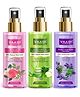 Vaadi Herbals Rose Water, Lavender Water And Aloe Vera & Cucumber Mist - 100% Natural & Pure  Toners Pack of 3 - 250 ml Each