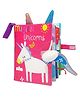 Unicorn Theme Soft Cloth Book for Baby Toddlers -Pack of 1 Early Learning Book