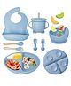 TERI BERI 6-in-1 Silicone Baby Feeding Set | Suction Plate, Bowl, Sippy Cup, Bib, Spoon & Fork | BPA Free, Food Grade, Unbreakable & Dishwasher Safe | Baby Weaning Essentials