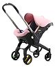 OBABY Matte Pink Stroller cum Car Seat  5 Point Safety Harness Ergonomic Foldable seat Stroller for New Born and Toddler