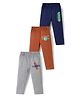 OHMS Single Jersey Knit Full Length Lounge Pant With Sports & Beach Theme Print Pack Of 3 - Multicolour