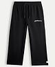 chuckleberrie Cotton Knit Solid Track Pants - Black
