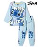 Babyhug Disney Single Jersey Knit Full Sleeves T-Shirt & Pyjama Night Suit With Stitch Graphics - Blue