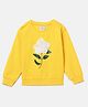 BYB Premium Cotton Knit Full Sleeves Floral Applique Detailed Sweatshirt - Yellow