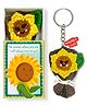 Crochet Sunflower Keychain  Pocket-Sized Crochet Toy & Handmade Collectible Accessory, Gift for Kids, Teens & Adults, Emotional Support Mini (4