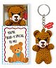Crochet Bear Keychain  Handmade Crochet Toy & Pocket-Sized Collectible Accessory, Gift for Kids, Teens & Adults, Emotional Support Mini (3