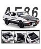 Lumo Brilliant Toys 1:35 Toyota AE86 Diecast Car Models - Toys with Metal Alloy, Openable Doors, Sound & Light, Pull Back Action - Multicolor
