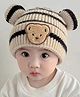 Priaansha Creations Woven  Teddy Bear Applique Detailed Cap - Beige - 45 Cms