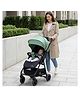 R for Rabbit Poppins Neo Baby Stroller/Pram | Foldable Design with 5-Point Safety Harness Cushioned Seat Smooth Suspension & Linked Brakes 360° Swivel Wheel - Olive Green