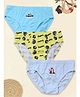 Yellow Bee Cotton Pack Of 3 Disney Jungle Book Featuring Characters Printed Mid Rise Briefs - Multi Colour