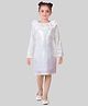 Tiny Girl Woven Full Sleeves Sequins Embellished Frill Detailed Dress - White