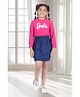 Barbie by Tiny Girl Woven Mattel Featuring Full Sleeves Barbie Printed Dress - Pink