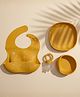 BabyStreet Silicone Suction Stage 1 Baby Feeding Set, Self-Feeding, FDA Approved, Non-Toxic, Non-Slip, Pack of 4 - Mango