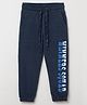 BYB Premium Cotton Knit Winners Squad Text Printed Pant- Navy Blue