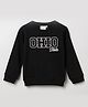 BYB Premium Cotton Knit Full Sleeves Ohio State Text Embroidered Light Winter Sweatshirt - Black