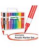 Super Toy Washable Acrylic Brush Tip Paint Markers for Rock Canvas Glass-12 Pieces