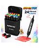 SUPER TOY Shades Dual Sided Art Markers Pen Set Chisel Tip Color Sketch Pens for Wood, Canvas, Stone, Rock Painting, Glass, Ceramic Surfaces, DIY Crafts Making Creative Supplies