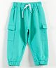 JusCubs Cotton Knit Solid Cargo Style Joggers - Teal Blue