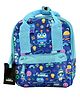 Smilykiddos Junior School Bag Multiprint Blue -  9.3 Inches