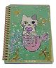 Smily Kiddos Sparkle Metallic Spiral Notebook Kitty Design Green - 80 Pages