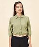 Coolsters by Pantaloons Knit Three Fourth Sleeves Solid Top - Olive Green