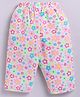 Parrot Crow Cotton Knit Floral Printed Capri - Baby Pink