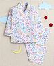 Little Clothing Cotton Woven Full Sleeves Star Printed Coordinating Night Suit Set - Multi Colour