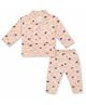 Superminis Cotton Hoisery Full Sleeves Printed Shirt & Pant Winter Set - Peach