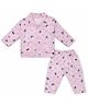 Superminis Cotton Hoisery Full Sleeves Printed Shirt & Pant Winter Set - Pink