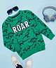 Pantaloons Junior Cotton Knit Full Sleeves Dinosaurs Printed Light Winter Sweatshirt - Green