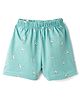 Ollypop Sinker Knit Knee Length Shorts with Zebra Print - Light Blue