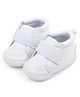 KIDLINGSS Solid Perforated Velcro Closure Booties - White