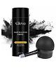 Gleva Hair Building Fibers with Applicator Hair Powder Thickener Instantly Conceals Hair Loss for Women (Black)