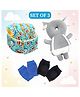 Bubzii Baby Gift Set soft protecting for walking and crawling 6 to 36 Months Head protector Back protector  Knee pads with silicon dots for extra grips