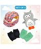 Bubzii Baby Gift Set 6 to 36 Months Head protector, Back protector Knee pads with silicon dots for extra grips